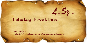 Lehotay Szvetlana névjegykártya